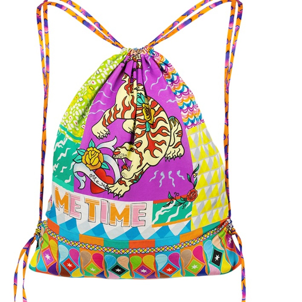 ME369. Fabulous Bold Printed Viscose Pouch/ Backpack. City or Beach! 🏖️